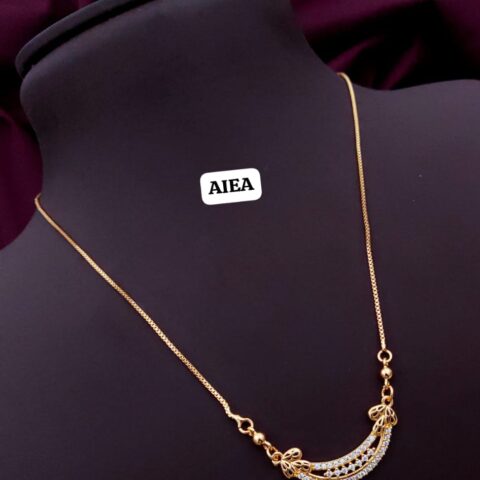 Rose gold polish mangalsutra