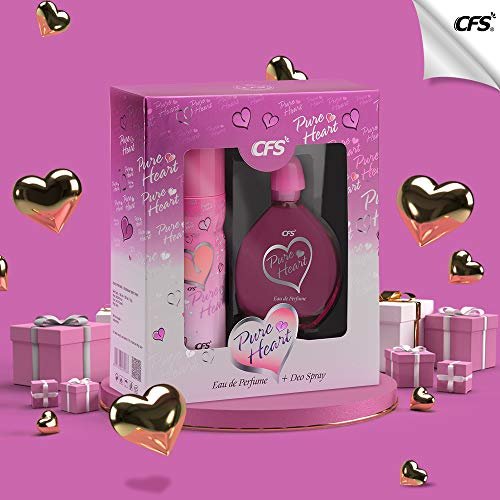 CFS CREATIVE FRAGRANCE SERIES PURE HEART PINK 100ML and DEODORANT Eau De Parfum (EDP) Long lasting perfume for women