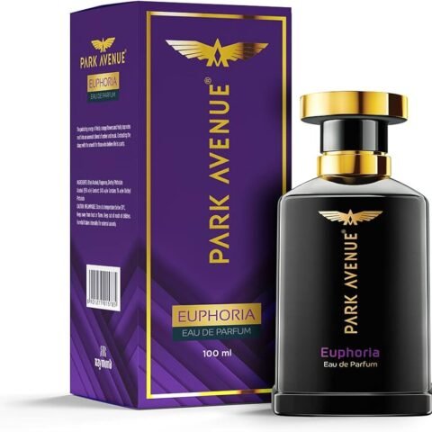 Park Avenue Euphoria Eau de Parfum features a rich, long-lasting masculine scent with vibrant citrus top notes over a warm blend of amber and musk